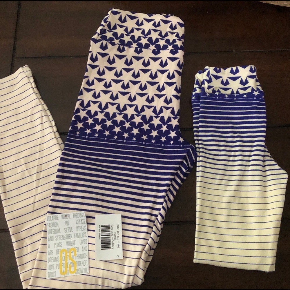 Lularoe OS & S/M Mommy & Me Leggings Set
